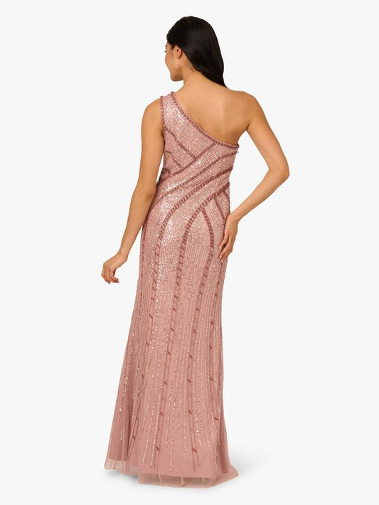 Two Tone Sequin Long Formal Dress Adrianna Papell AP1E212138