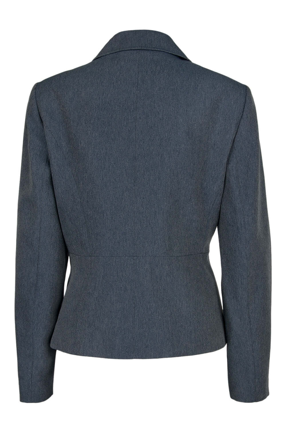 Evan Picone Knotched Collar Button Long Sleeve Twill Blazer - NAVY - back