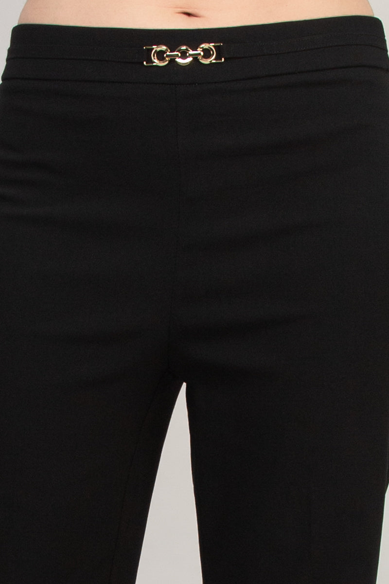 CounterParts Super Stretch Belt Chain Hook Detail Mid Rise Boot Cut Pants