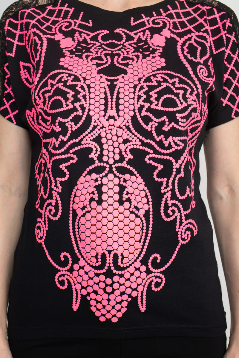 Alberto Makali Crew Neck Short Sleeve T-shirt - PINK - front