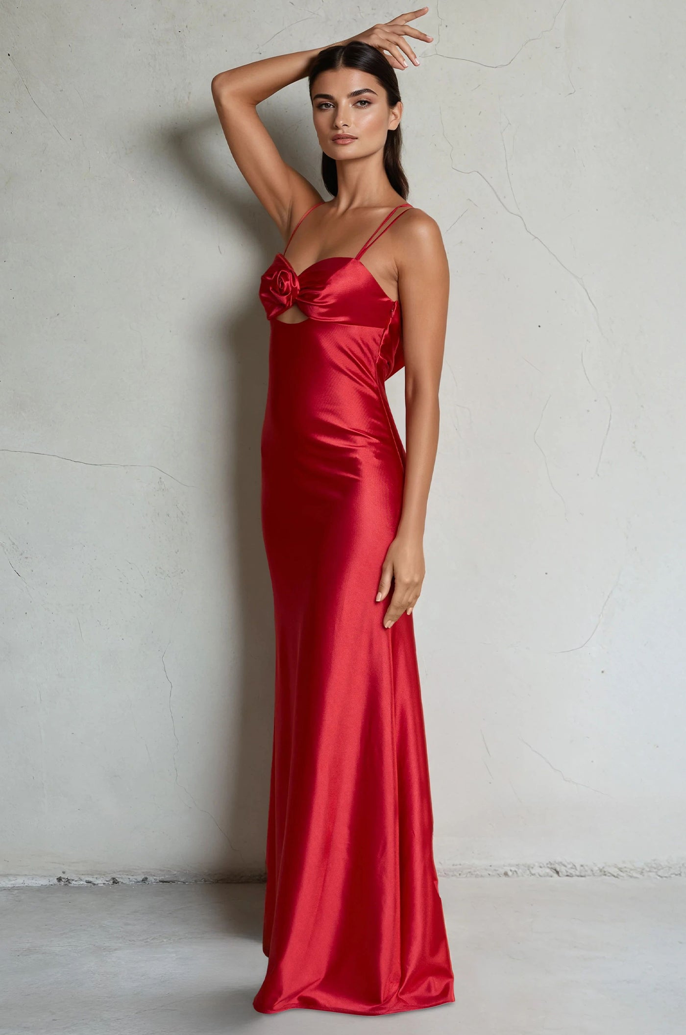 Prom Dresses Long Sexy Prom Satin Formal Dress Red