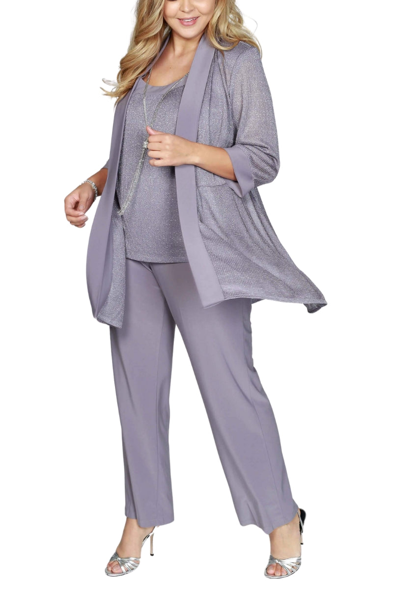R&M Richards Mother of the Bride Pantsuit - Wholesale - SILVER - Side