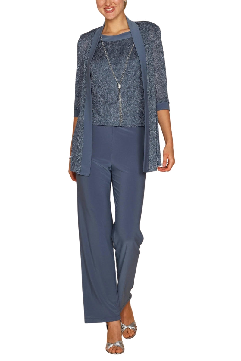 R&M Richards Mother of the Bride Pantsuit - Wholesale - SMOKE - Front