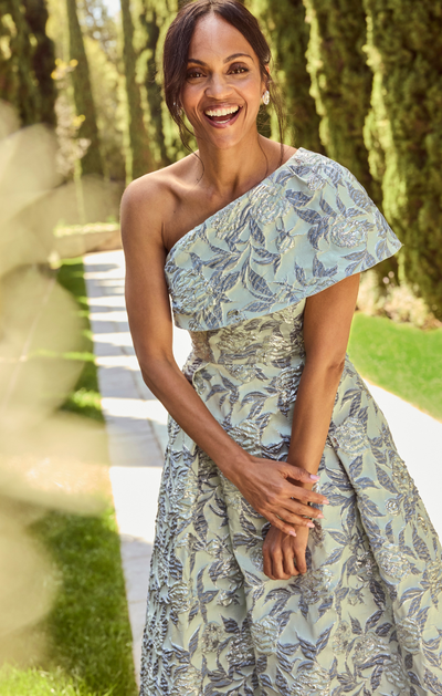 One Shoulder Jacquard Gown Alex Evenings 8281255