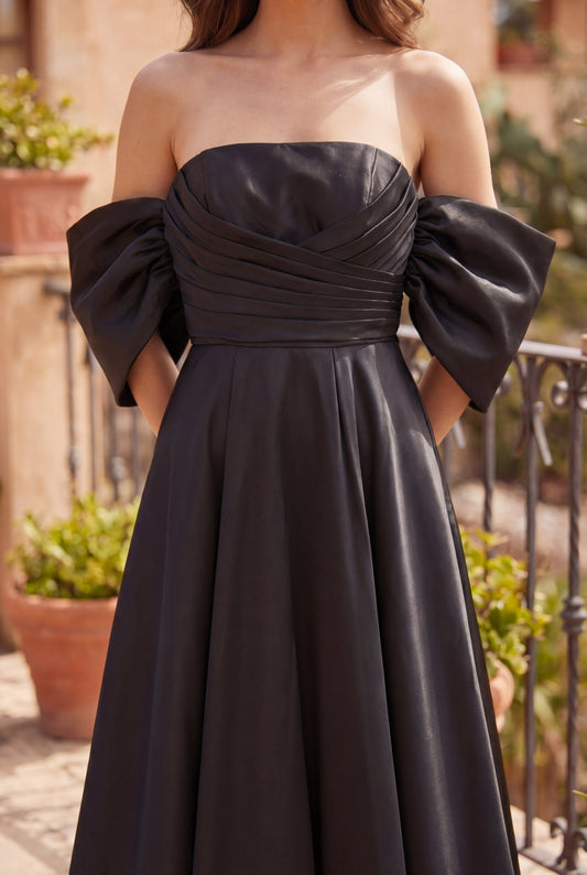 Long Formal Gown Off Shoulder Sleeves
