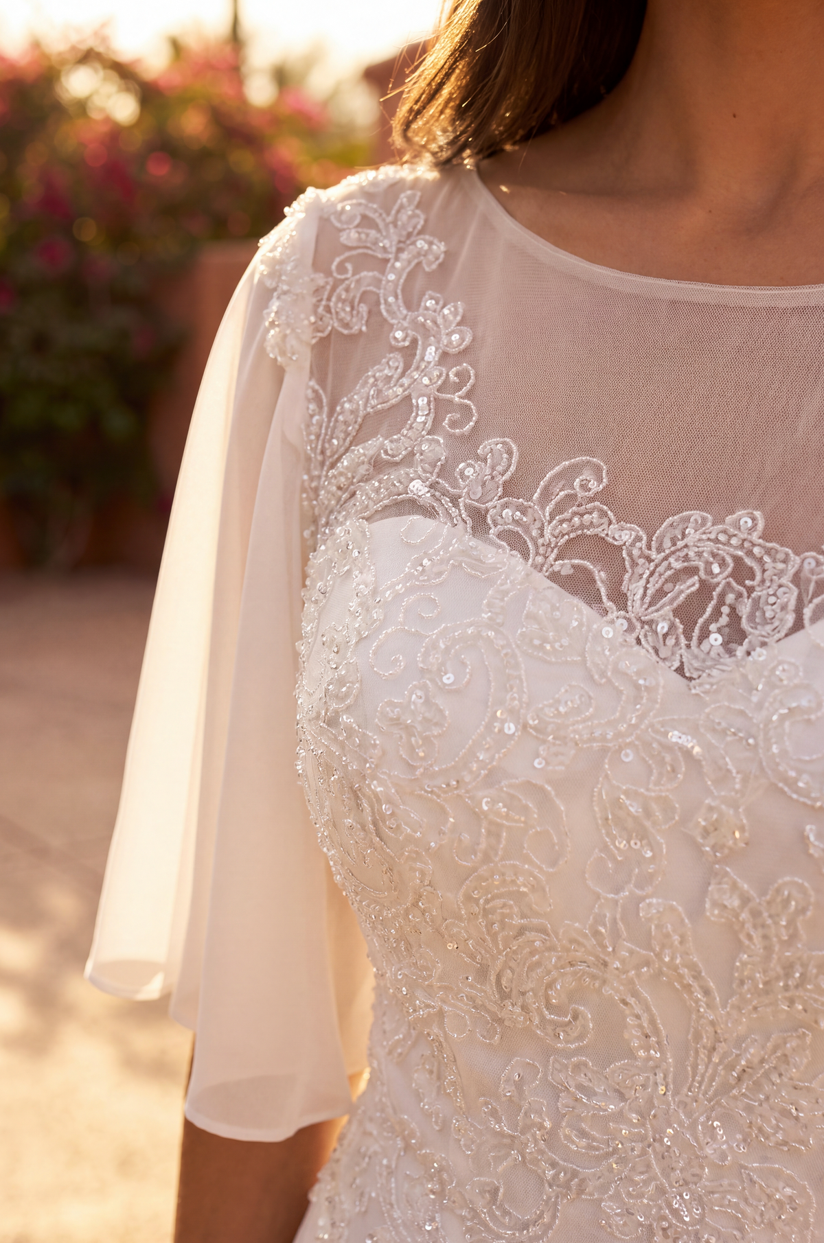 Mini Sleeve Mother of the Bride Dress