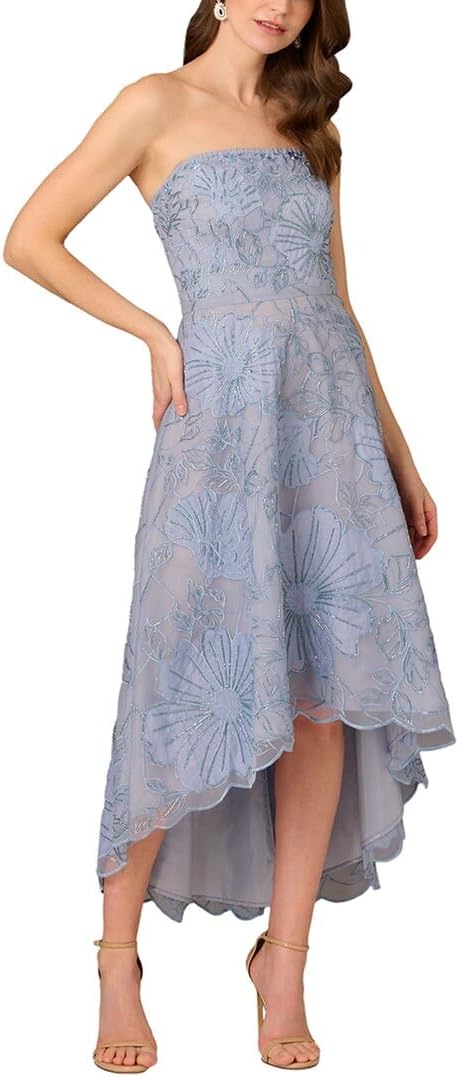 Aidan Mattox MD1E209554 Strapless High Low Floral Dress