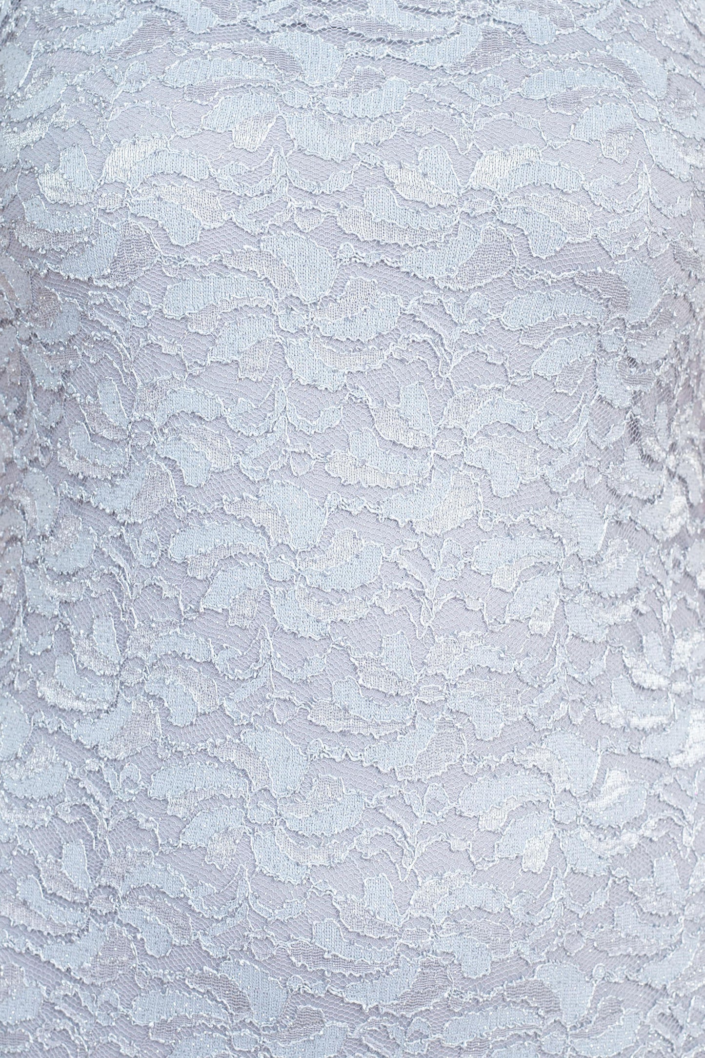 Marina Square Neck Sleeveless Sheath Zipper back with Matching 3/4 Sleeve Jacket Mesh Dress - SILVER - Fabric