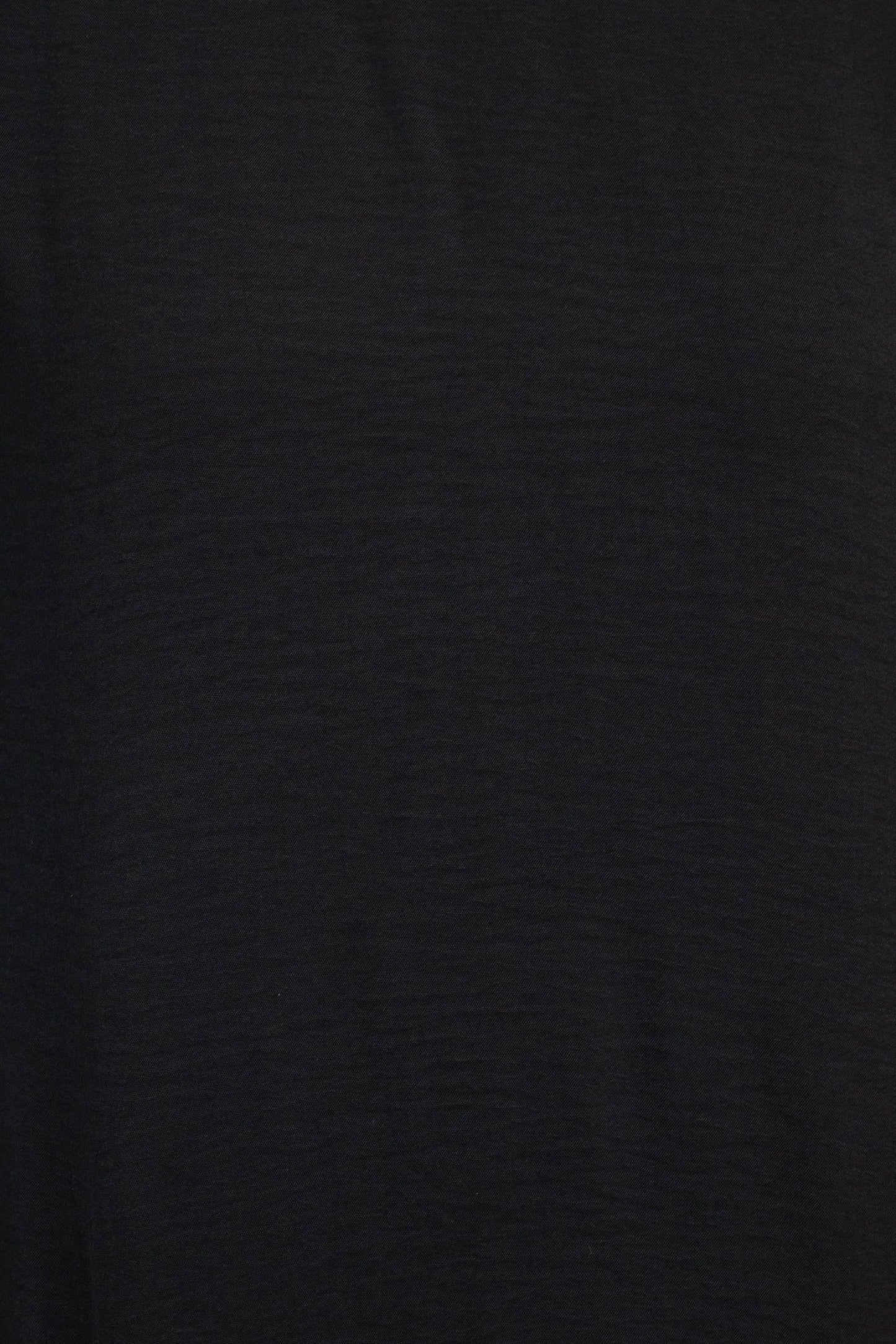 Counterparts Round Neck Bishop Long Sleeves Smocked Cuffs Crepe Top - BLACK - FABRIC