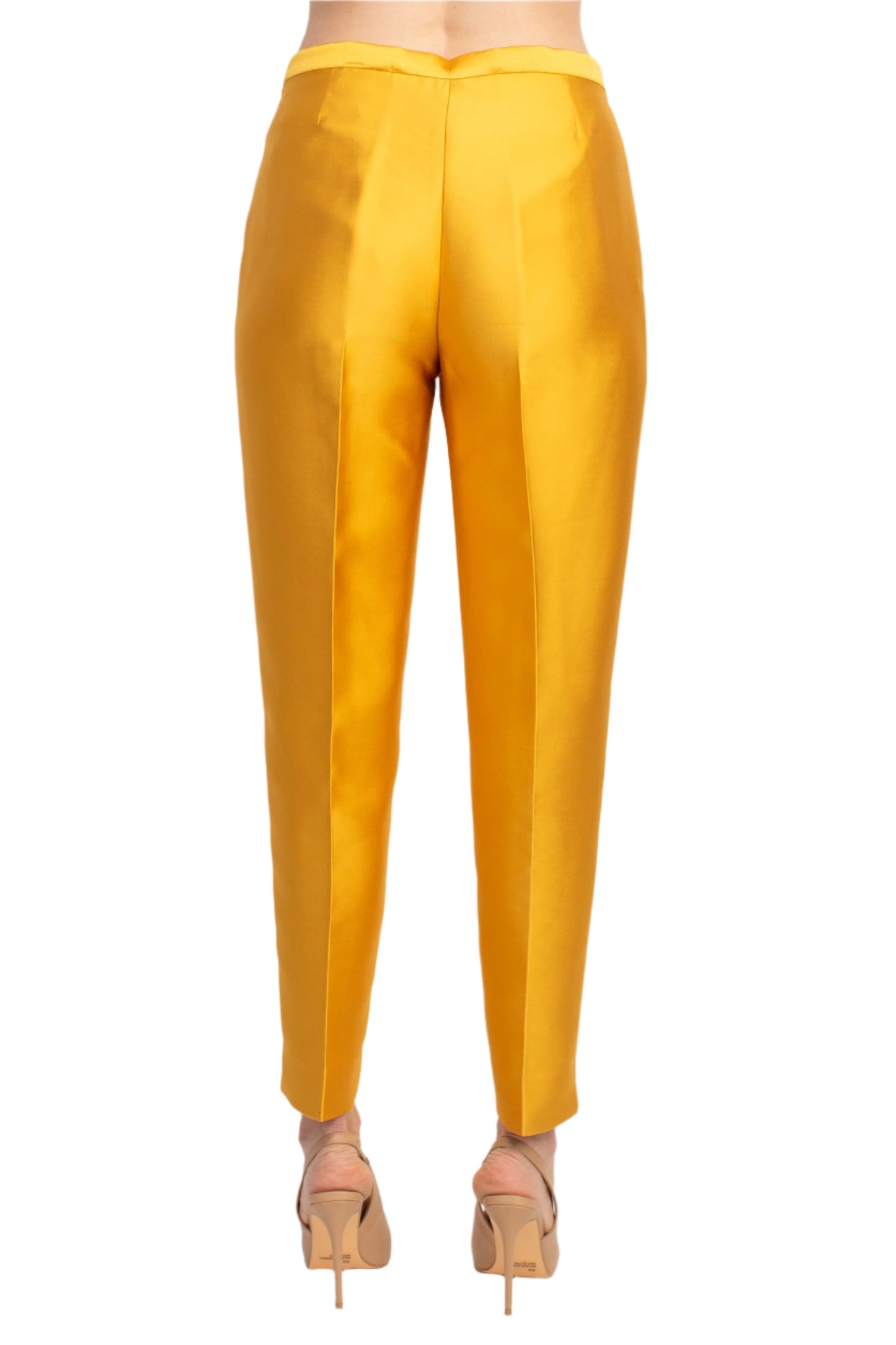 John Meyer Collection Notched Collar Long Sleeve 3 Button Jacket with Matching Pants - MUSTARD - back