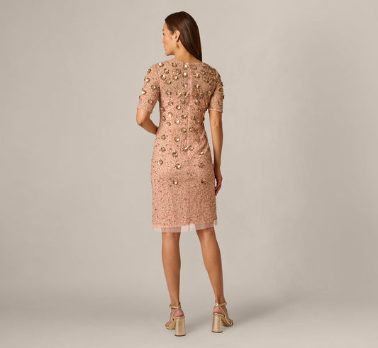 Adrianna Papell AP1E207750 Short Beaded Cokctail Dress