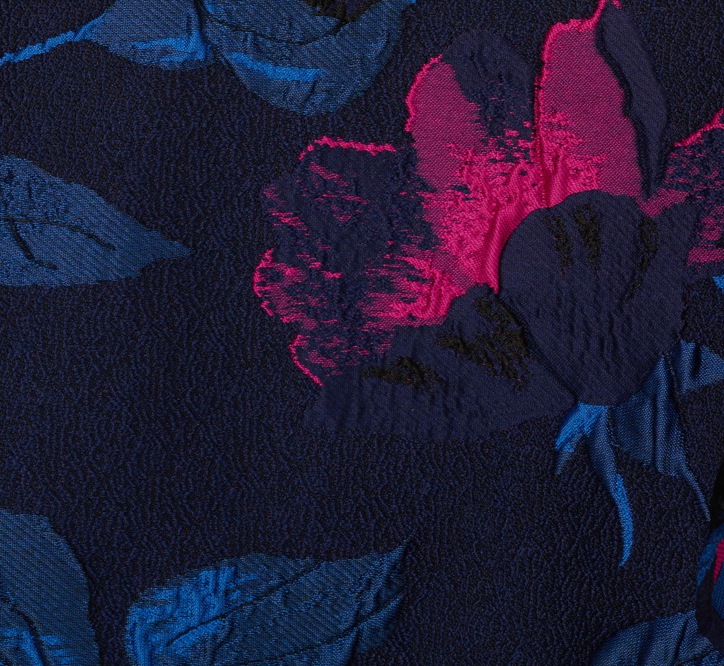 Adrianna Papell One-Shoulder Floral Jacquard A-Line Gown