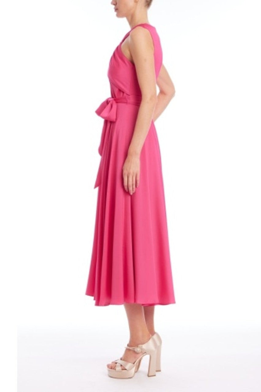 Badgley Mischka Twisted Satin Halter Midi Dress BSD9082 Wholesale