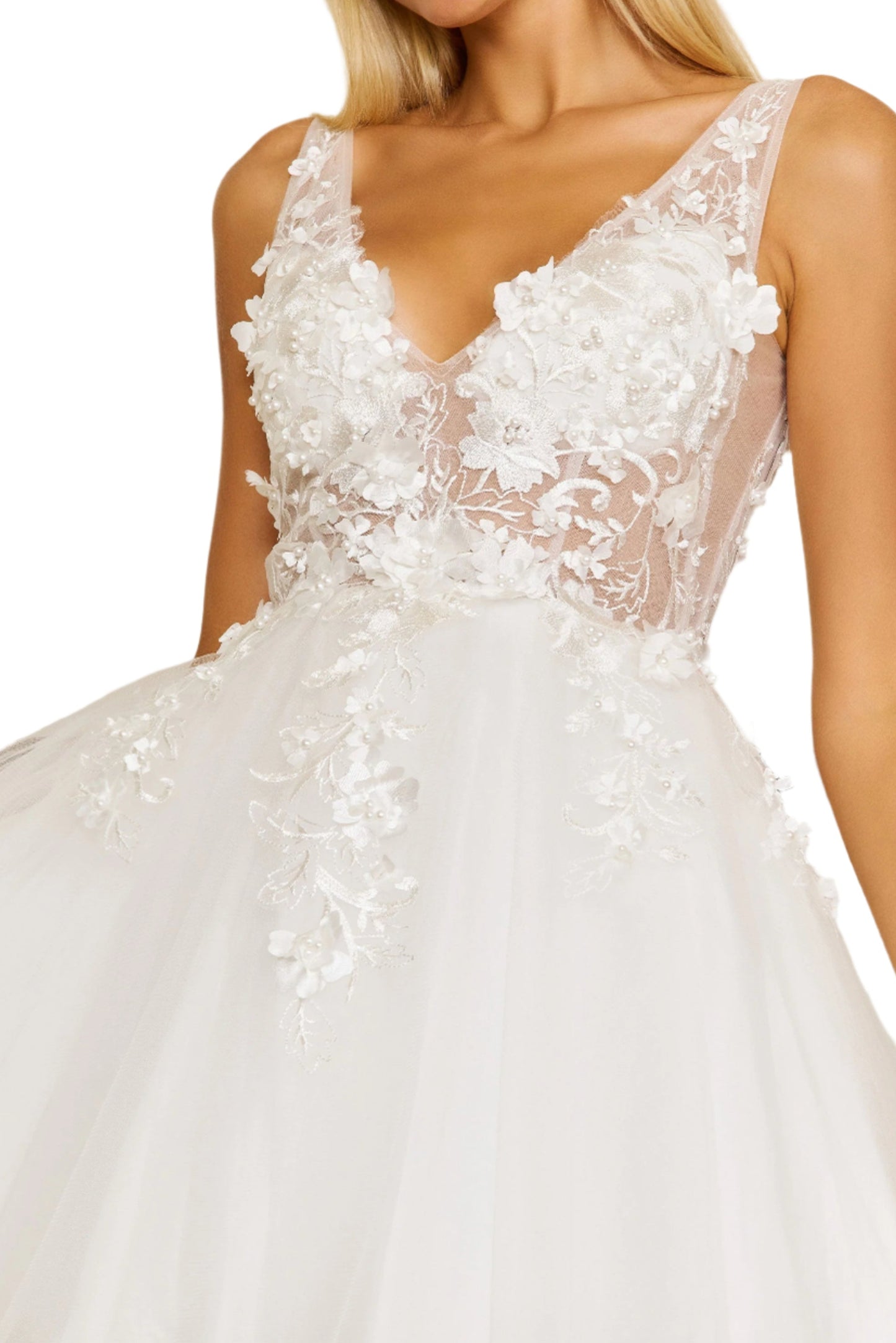 Dylan and Davids Mini-Length Formal Gown Graduation Sexy Prom Dress - IVORY - Fabric