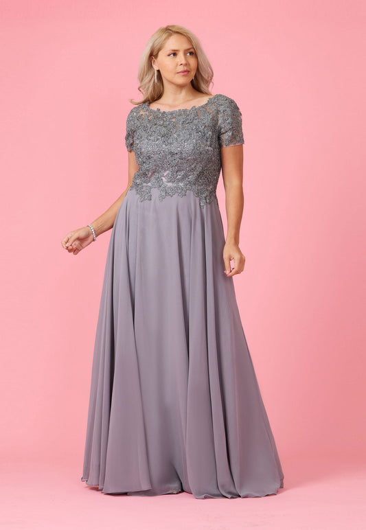 Mini Sleeve Mother Of The Bride Evening Dress