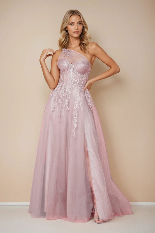 Floor Length Prom One Shoulder Formal Ball Gown