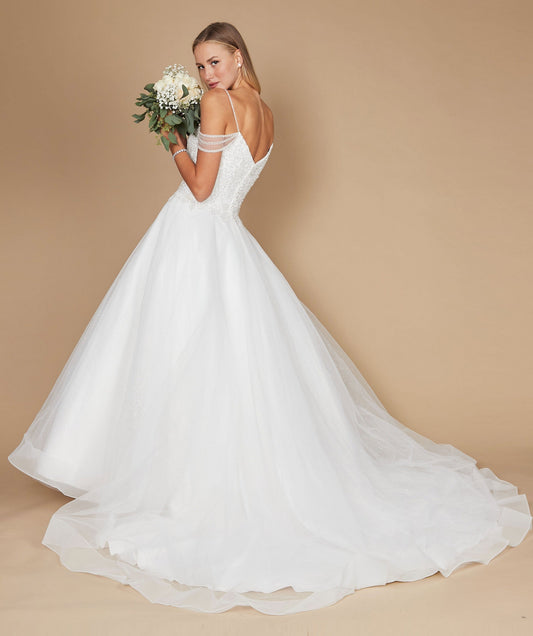 Wedding Dresses Plus Size Long Off Shoulder Wedding Gown Off White