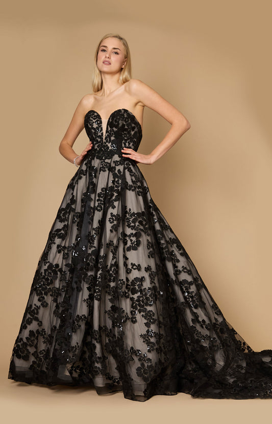 Floor Length Black Tie Formal Couture Ball Gown