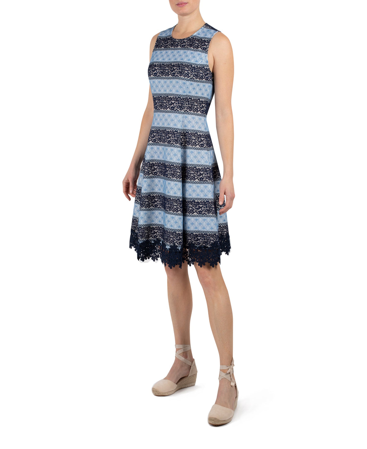 Donna Ricco DR51803 Navy Multi side view