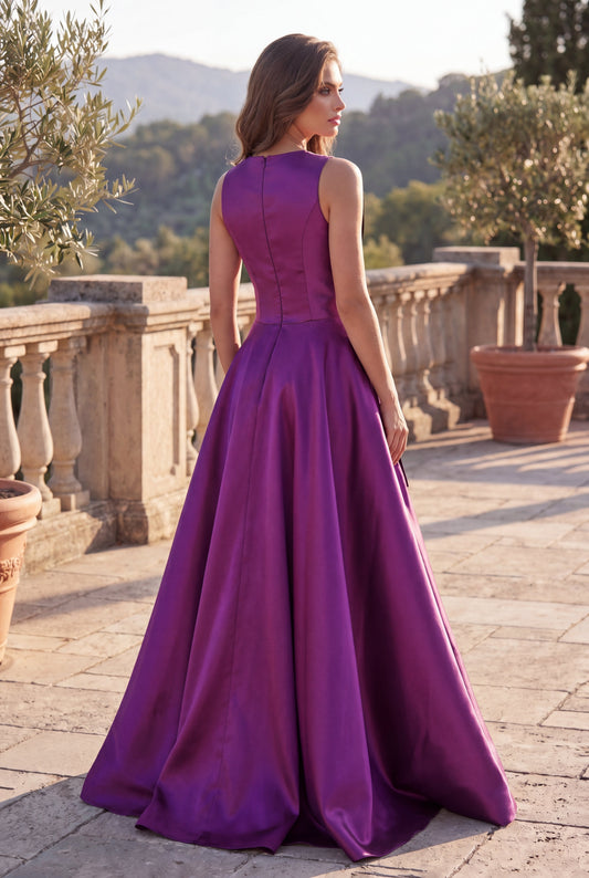 Kos Couture 1376 Long Formal Ball Gown with Statement Bow