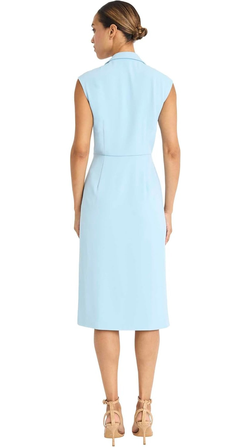 Maggy London Tailored Wrap V-Neck Crepe Midi Dress G6378M Wholesale