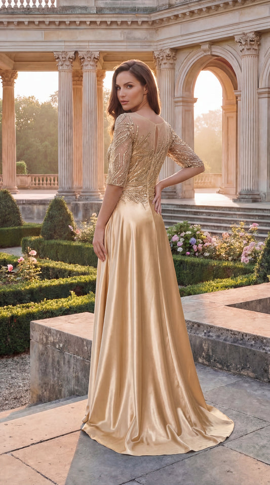 Long Sleeve Formal Mother Of The Bride Dress