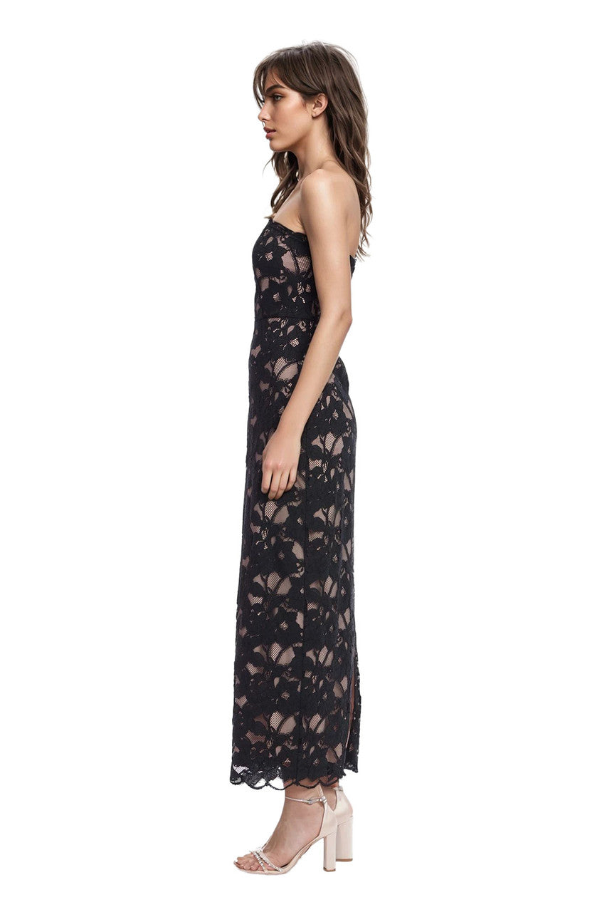 Strapless Lace Dress Jewel by Badgley Mischka J0711