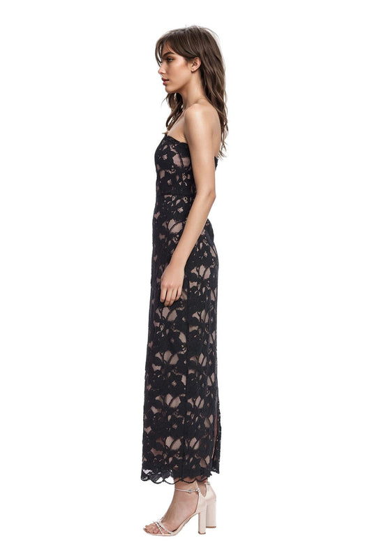 Strapless Lace Dress Jewel by Badgley Mischka J0711