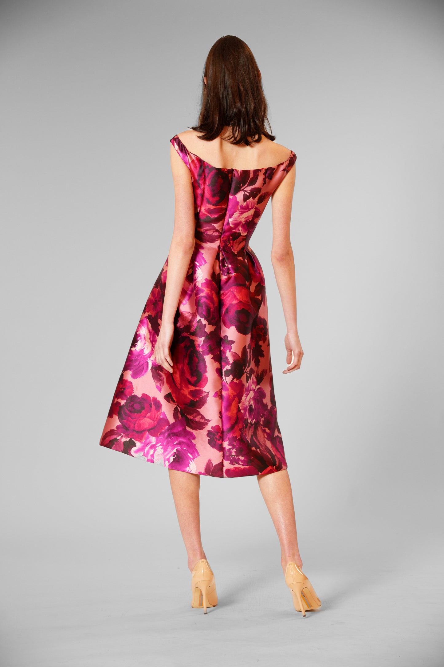 Floral Boat Neck A-Line Evening Dress Julia Jordan JJ41516