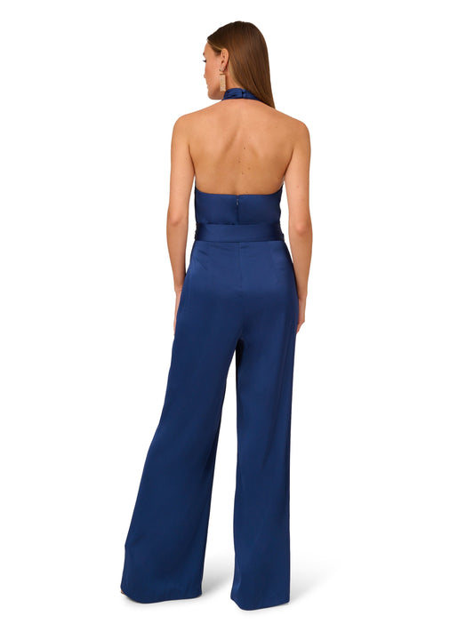 Jumpsuit Satin Cowl Neck Wide Leg Jumpsuit
Navy