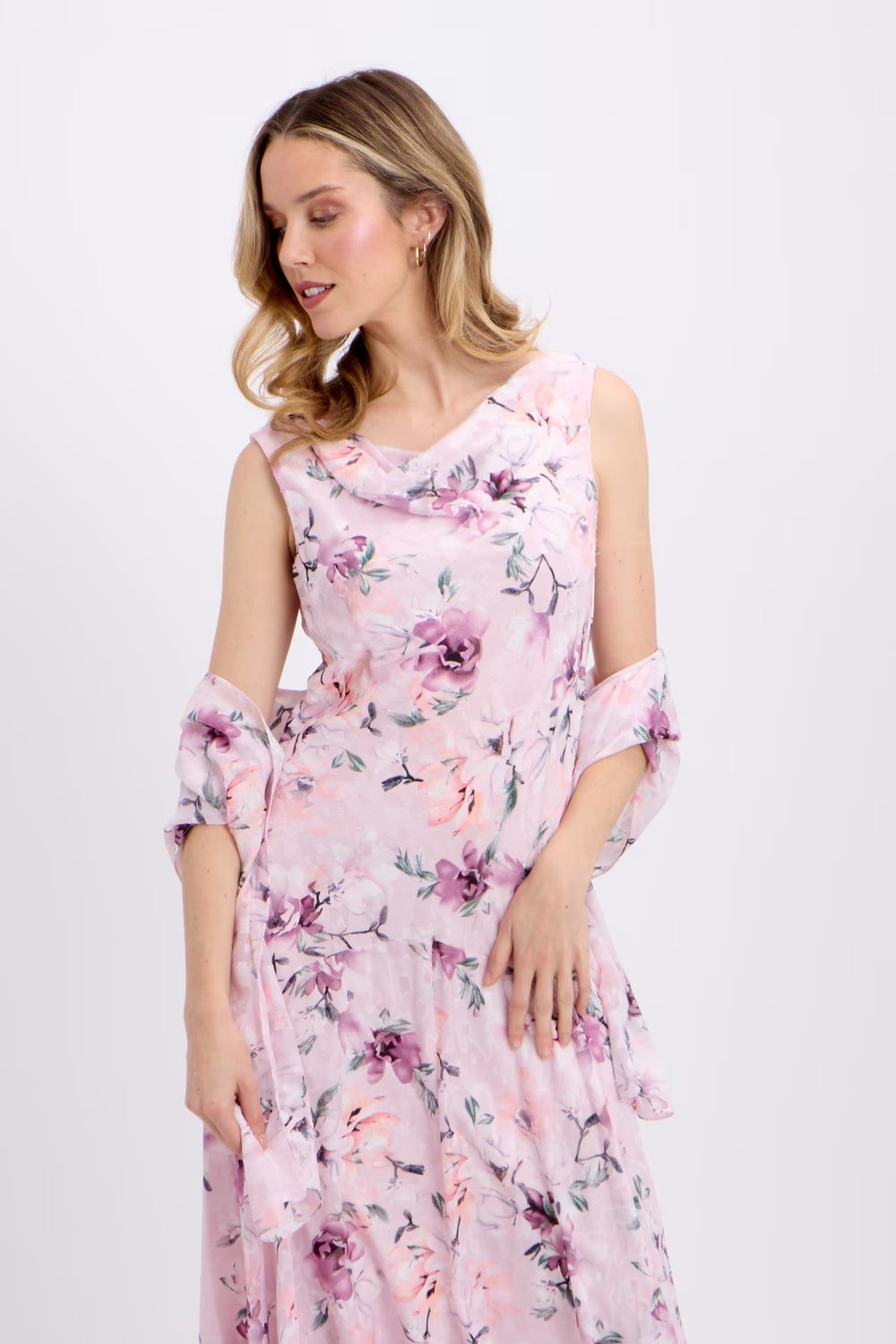 High Low Floral Chiffon Dress Alex Evenings 8175719