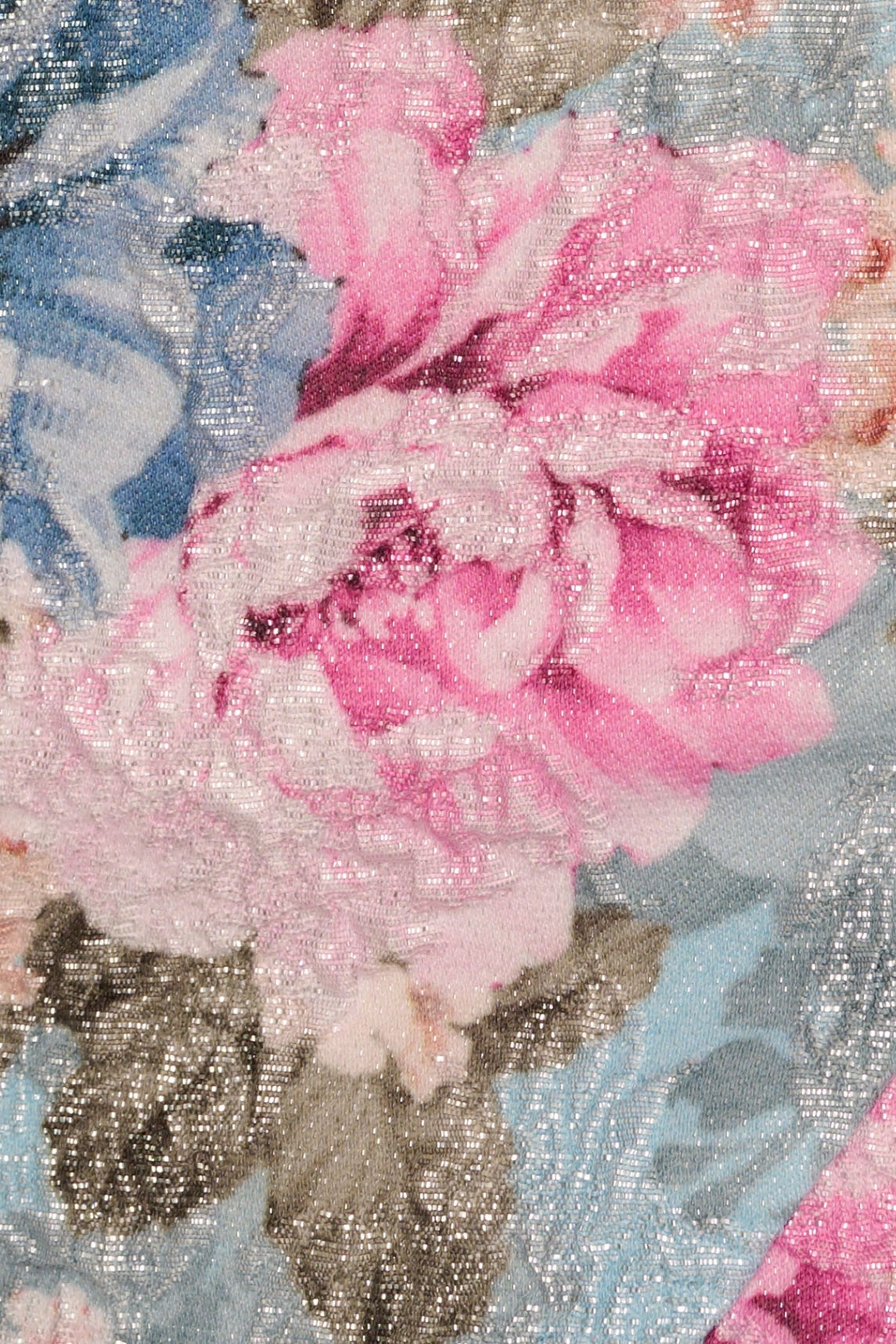 Adrianna Papell Floral Matelasse Square Neck Sheath Dress - Wholesale - BLUE MULTI - Fabric