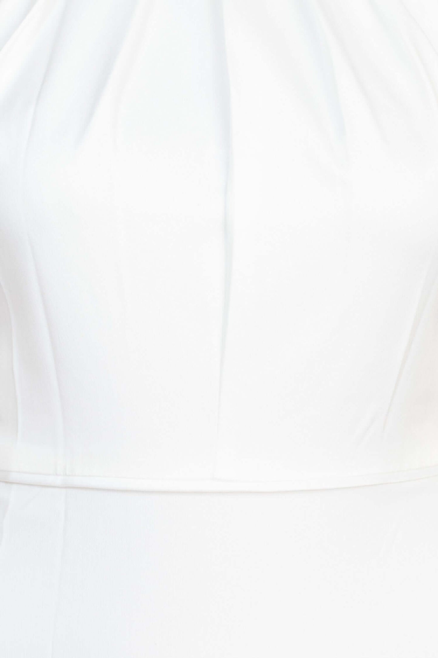 Adrianna Papell Halter Neck Sleeveless Empire Waist Tie Back Zipper Back Column Solid Crepe Dress - IVORY - Fabric