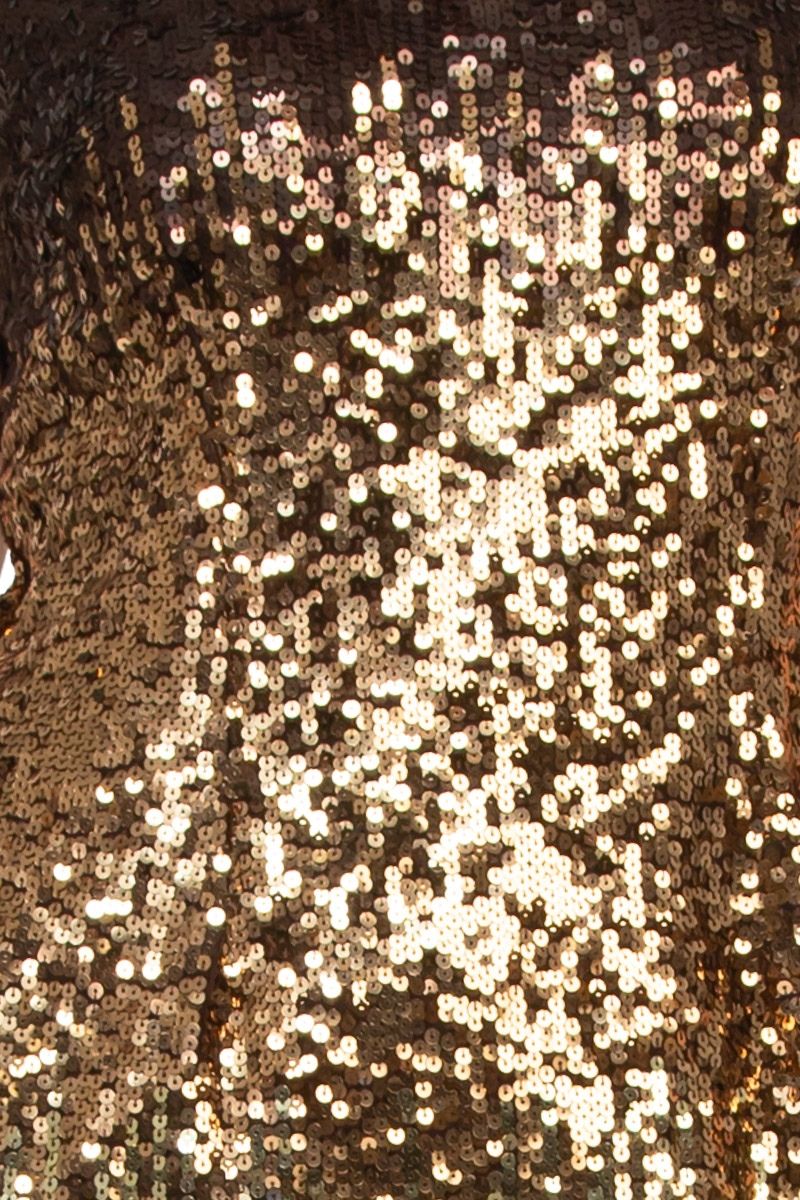 Adrianna Papell Ombre Boat Neck Sequin Sheath Dress - Wholesale  - CHOCOLATE - Fabric
