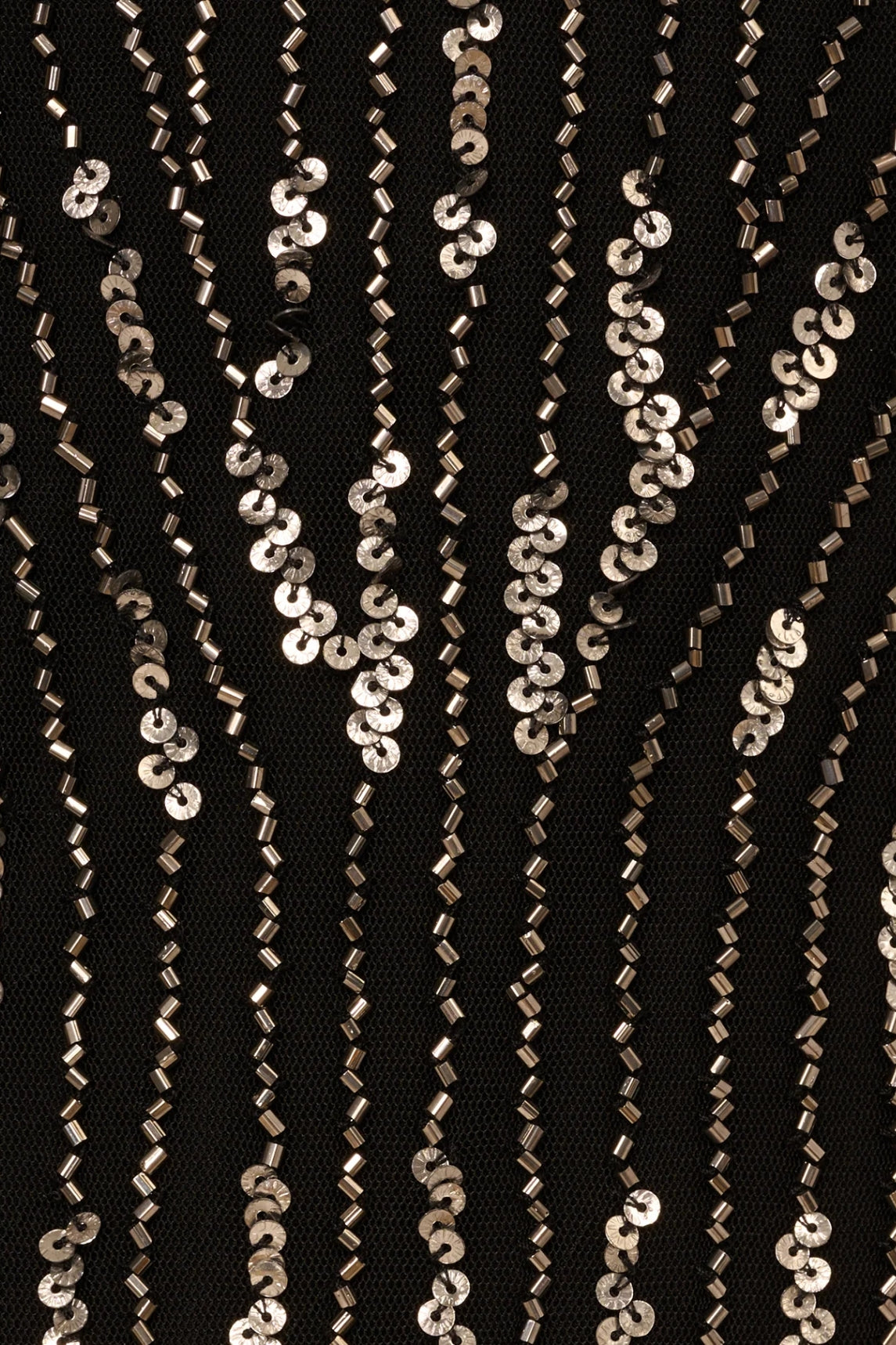 Adrianna Papell Beaded Sleeveless Dress - Wholesale - BLACK MERCURY - Fabric