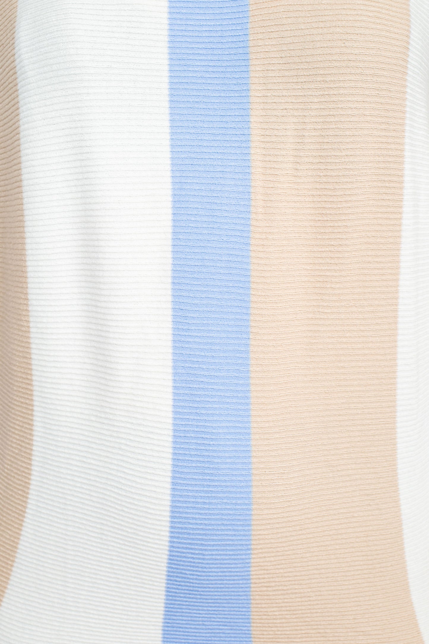 Cyrus Boat Neck 3/4 Sleeve Multi Color Knit Top - ICE WATER BLUEBERRY CREMA - FABRIC