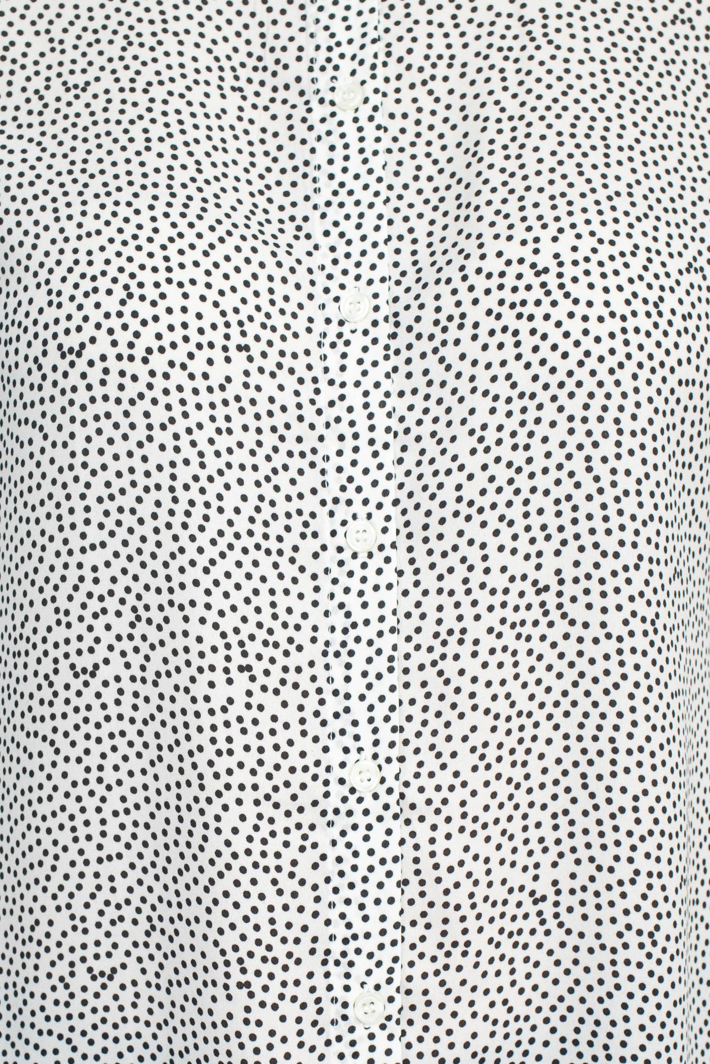 Grand & Greene Collar Neck Button Detail Long Sleeve Printed Crepe Top - BLACK WHITE - Fabric