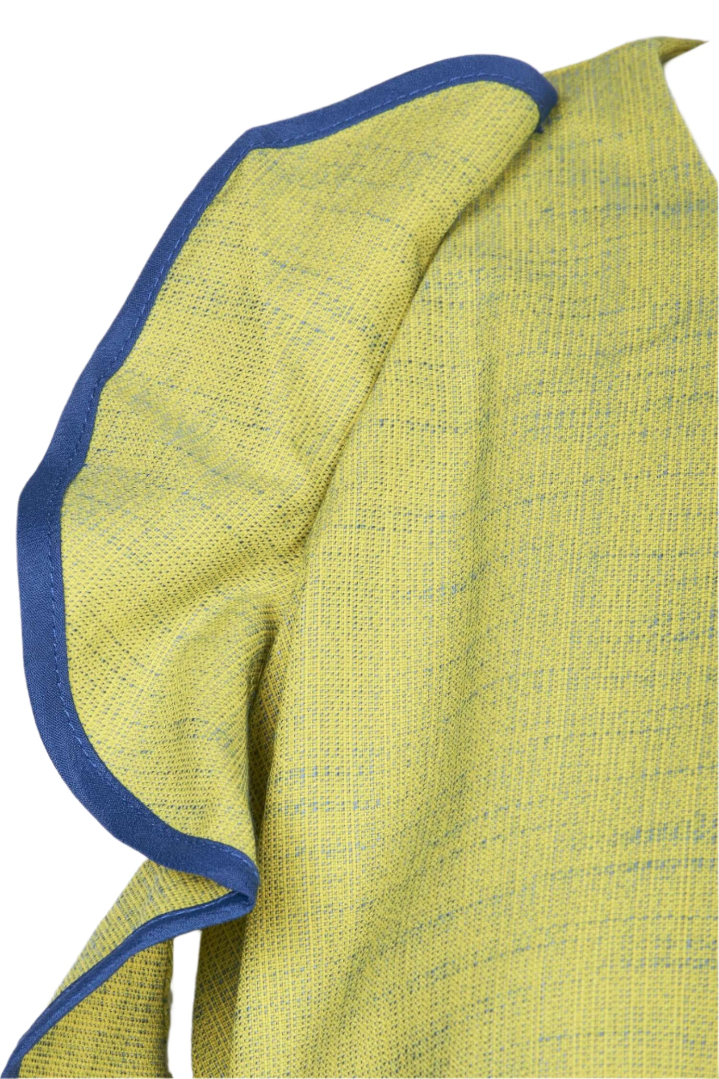 WHY Dress Crew Neck Ruffled Sleeveless Zipper Back Piping Detail Popover Crepe Top - LIME - DETILED VIEW