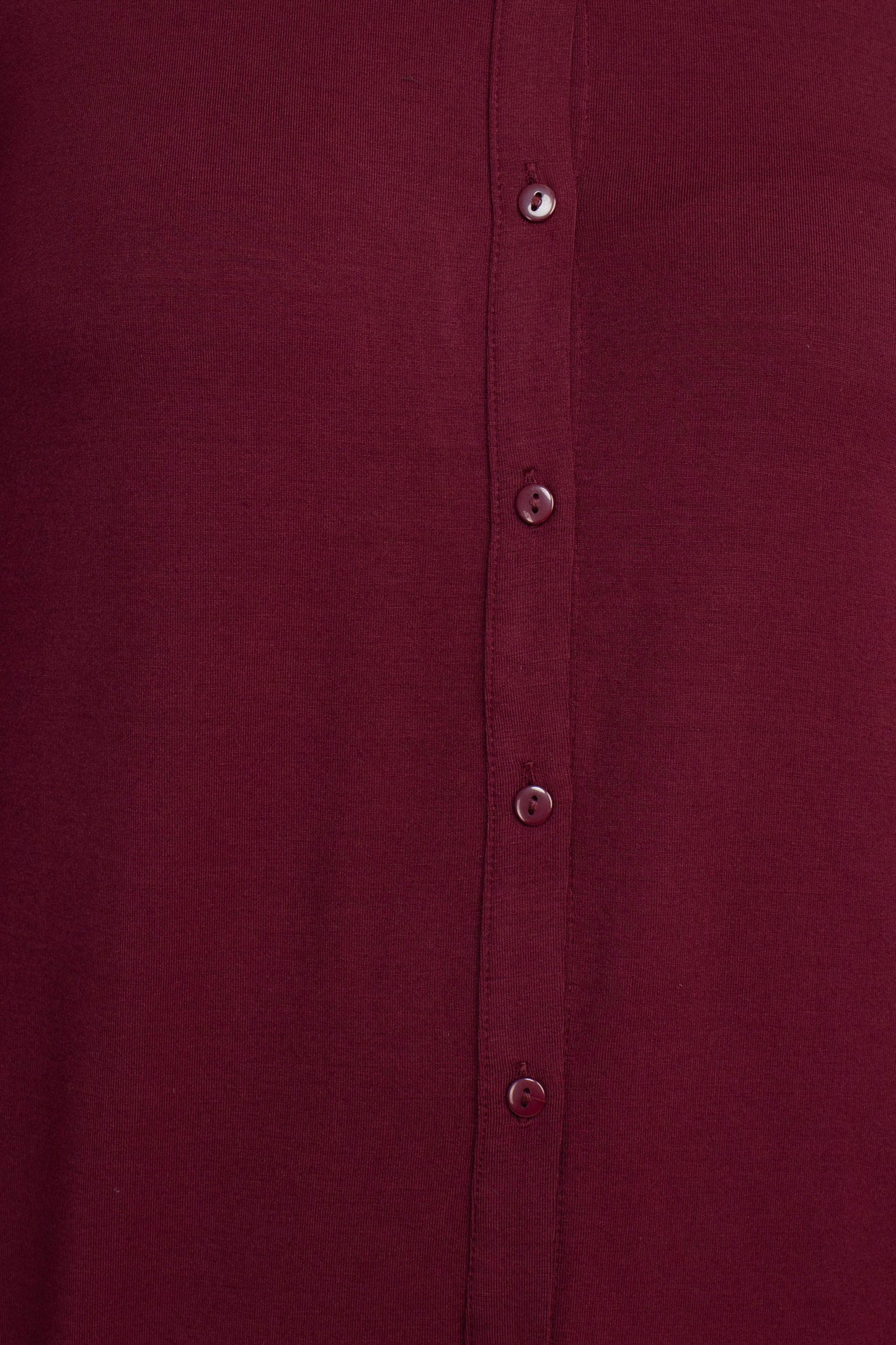 T Tahari Collar Neck Cuff Long Sleeves Button Detail ITY Top - PORT - FABRIC