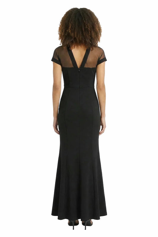 Maggy London Belted Long Sleeve Sheath Dress in Black G6210M