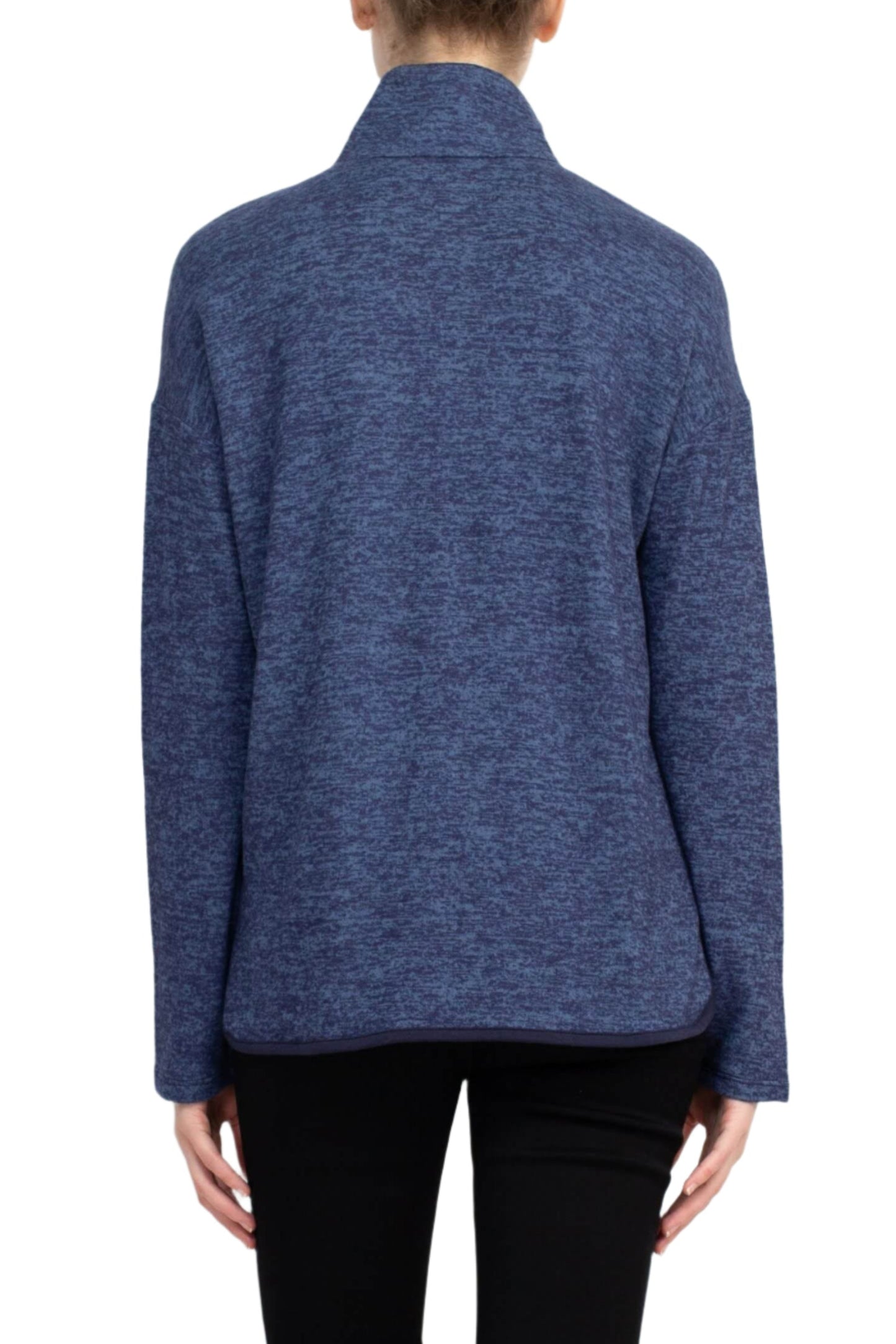 Cable & Guage High Neck Long Sleeve Knit Top - NV2907-5 - Back