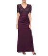Alex Evenings 82122633 Long Mother of the Bride Ruffle Formal Petite Dress