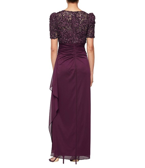 Alex Evenings 82122633 Long Mother of the Bride Ruffle Formal Petite Dress