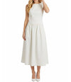 Maggy London Sleeveless Flare Shirt Dress in White G7091M