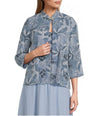 Wholesale 3/4 Sleeve Printed Slinky Glitter Knit Twinset with Mandarin Cape Neckline Jacket Alex Evenings 84211652