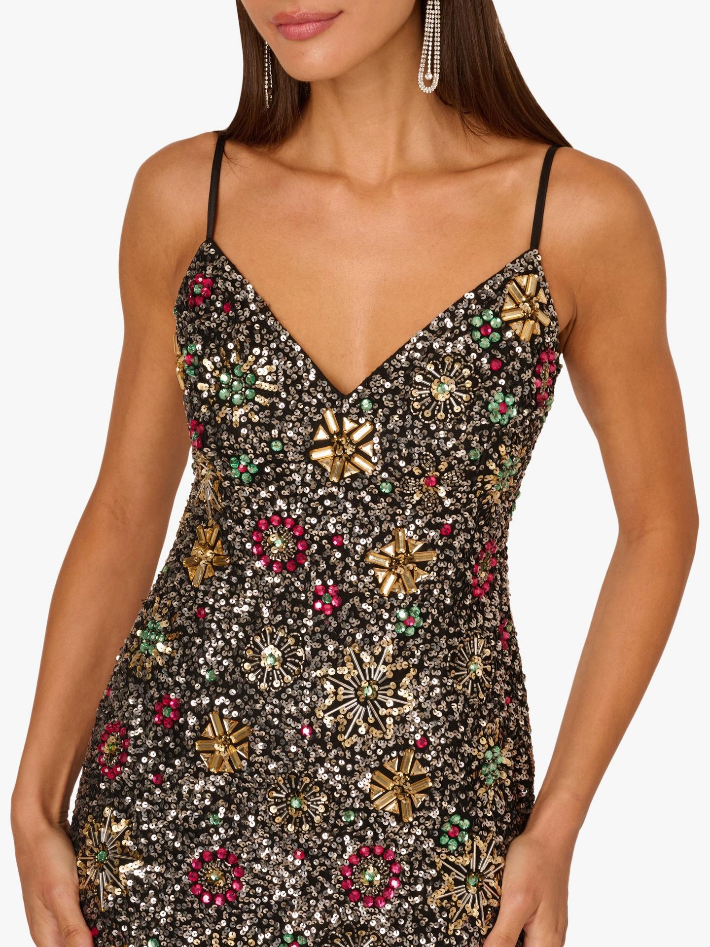 Spaghetti Straps Beaded Short Cocktail Dress ADAE212554