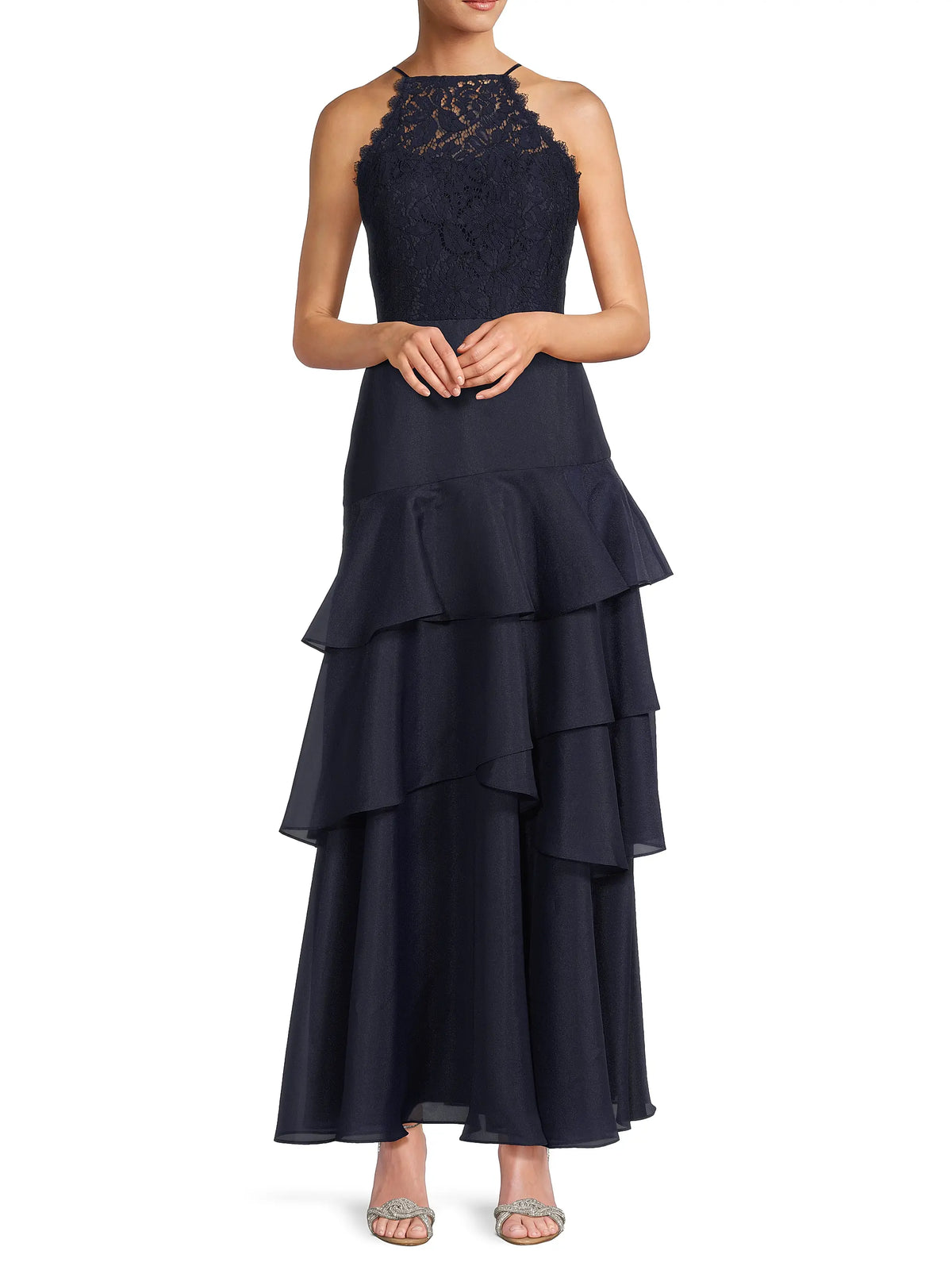 Aidan Mattox MD1E209518 Halter Long Formal Dress