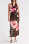 Wholesale Asymmetric Halter Maxi Dress Badgley Mischka BW50483