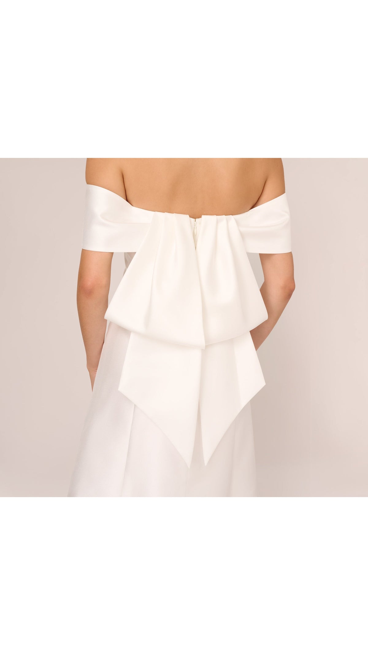Adrianna Papell Off Shoulder Mikado Bow Back Mini Dress 105214 Wholesale