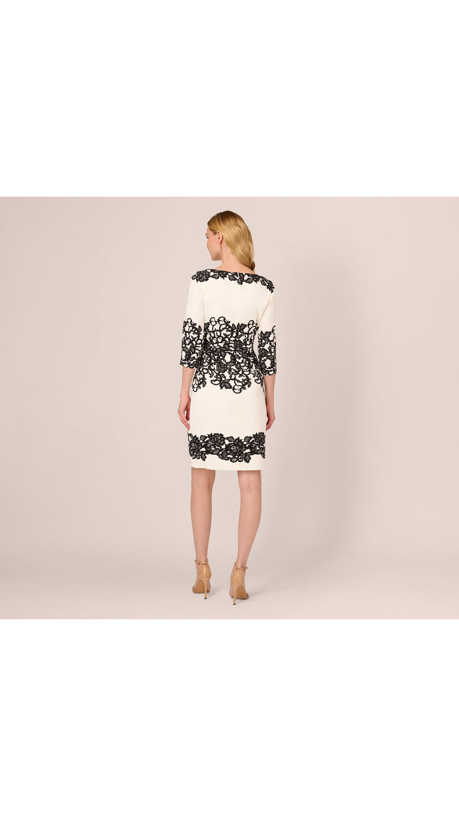 Adrianna Papell Plus Size Scroll Lace Midi Dress 105223 Wholesale